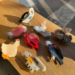 新商品の小鳥の酢酸はフラミンゴのヘアピンのオウムの動物のヘアピンのガチョウのフクロウのサメはオウムの髪を挟みます。