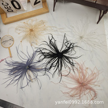 鸵鸟毛丝胸花头花胸花婚纱道具戏服DIY羽毛手工装饰配件