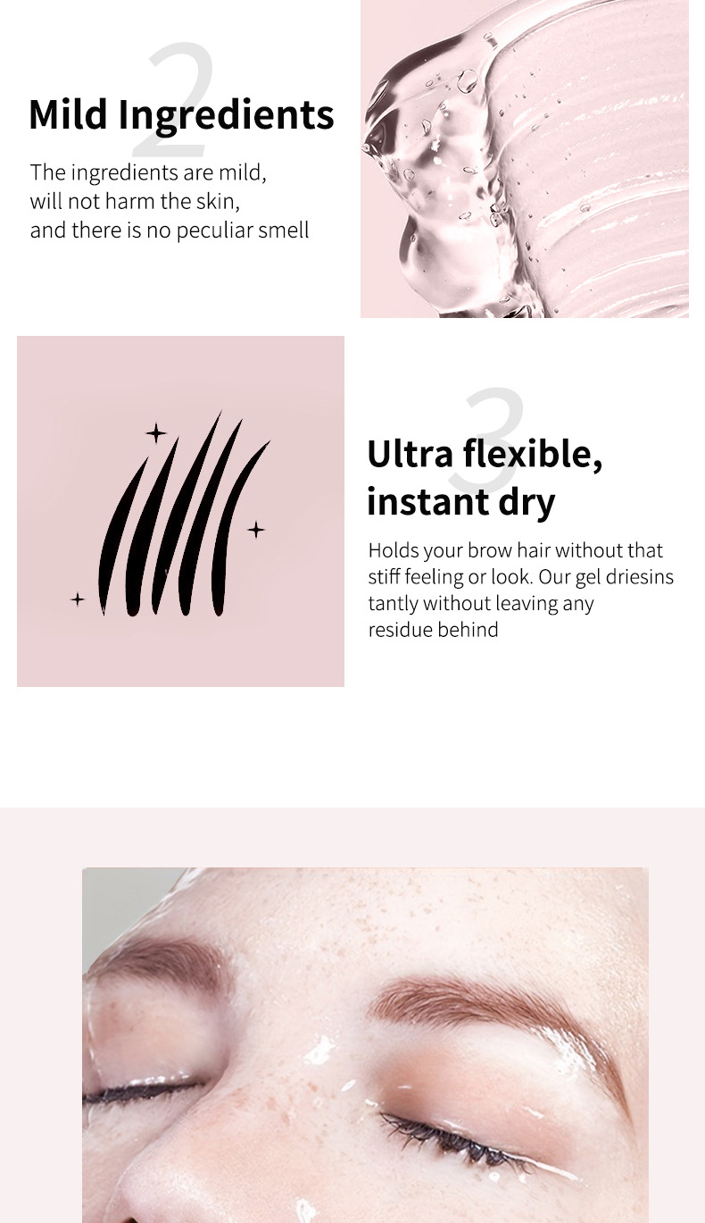 Läbipaistev värvitu kulmugeel koos kujundava valgu ja 8 g netomassiga