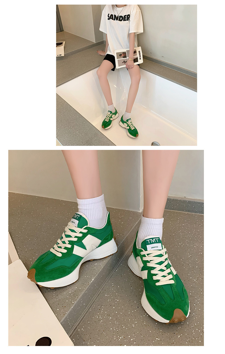 Zapatos de mujer estilo Forrest Gump, primavera/verano 2023, inspirados en las nuevas celebridades de internet. Suela gruesa, estilo casual deportivo._voghion.com