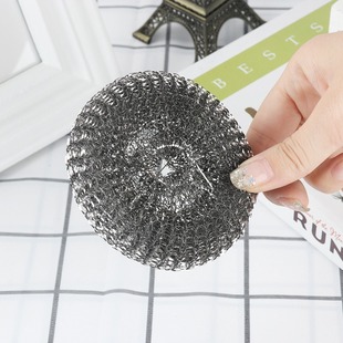 20g diameter 9.5cm 410 stainless steel tennis pot brush steel ball cleaning pot brush replacement ball wholesale