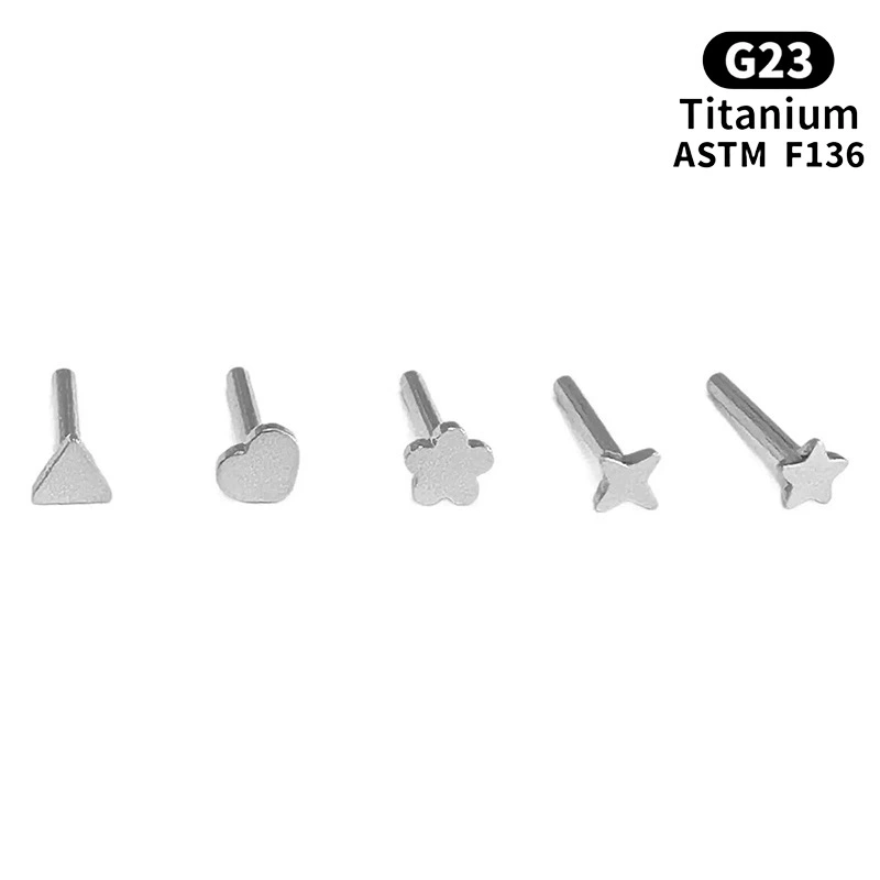 Пирсинг губ, серьги, сменные аксессуары сердце, G23, 1.2×6мм, DIY