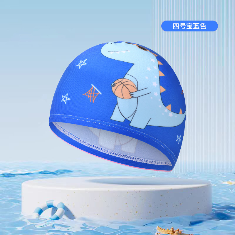 Sombreros de baño para niños de moda impresión de dibujos animados dinosaurios cómodos gorras de tela lindas gorras para niños y niñas gorras de tela de oído para bebés