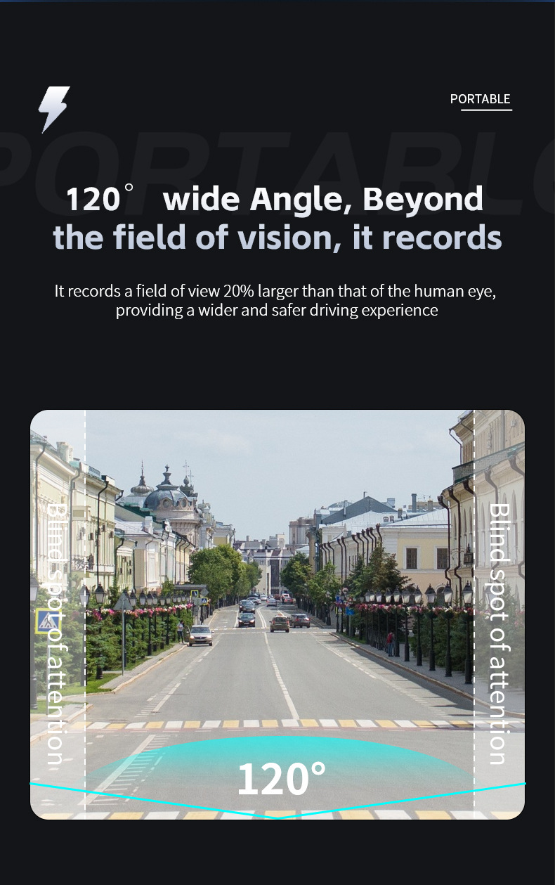 Cross-border 4-channel dash cam with 4 lenses, 1080P HD, night vision, and 360-degree recording °   WiFi Panoramic Recorder