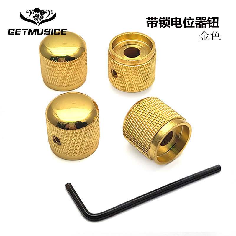 High-grade metal potentiometer cap electric guitar with hole metal volume knob bass volume knob timbre Knob