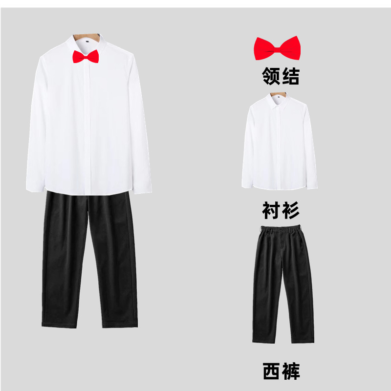 Brother, shirt, trousers, demi-season long-sleeve, classic suit jacket 5