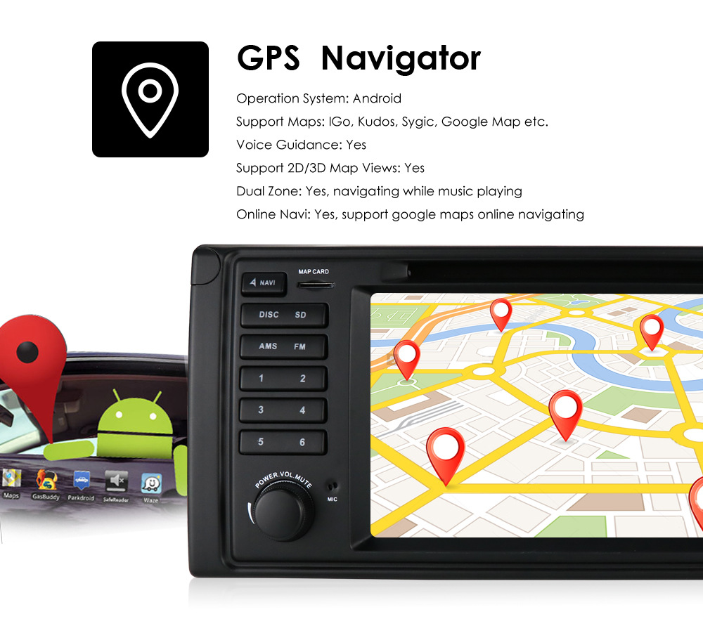 Cross-border 7-inch suitable for BWM BMW E53 Android GPS car navigator DVD reversing image central control integrated machine