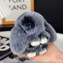 厂家批发防獭兔毛装死兔挂件可爱小兔子包包手机车饰挂件萌兔饰品