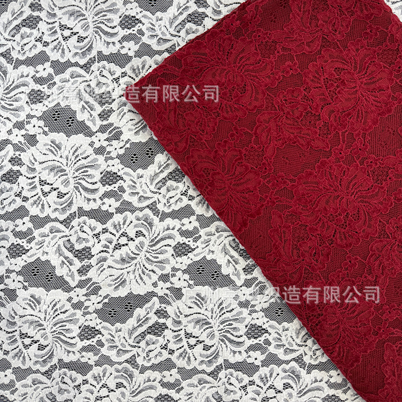 Nueva tela de encaje de Chenille brocado poliestireno encaje elástico base chaqueta calentante vestido de encaje