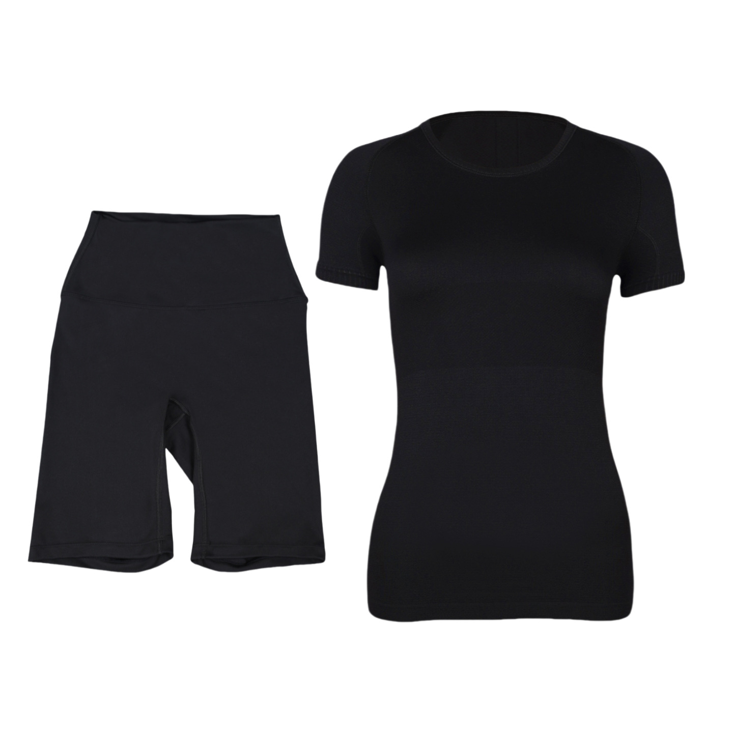 Women's Short Sleeve And Shorts Set Breathable Active Workout Outfit_voghion.com