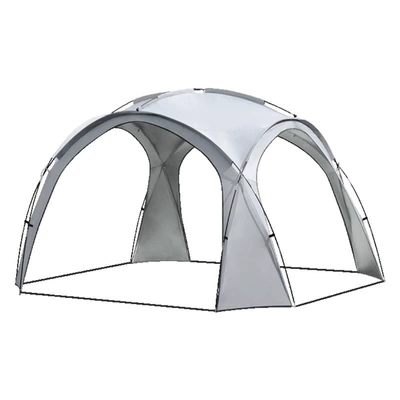 Outdoor Party Tent Round Yurt Dome Acanopy Camping Sun Protection Sun Shade Tent Travel Portable Gazebo (Avtomobil yan çətirləri) - light-gray-320320205cm
