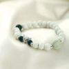 Ceramics, accessory, white ethnic beaded bracelet, ethnic style, Birthday gift