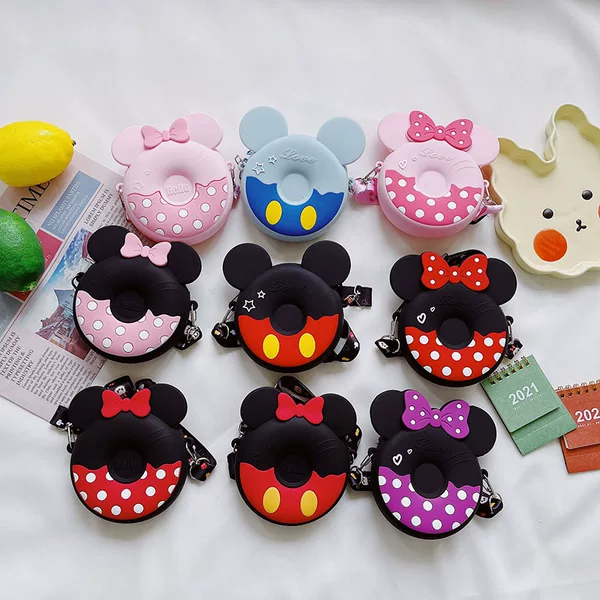 Ins Cute Silicone Kidsren's Coin Purse Webbing Accessories Cross-Body Shoulder Bag Super Cute Mini Casual Stylish Outstanding
