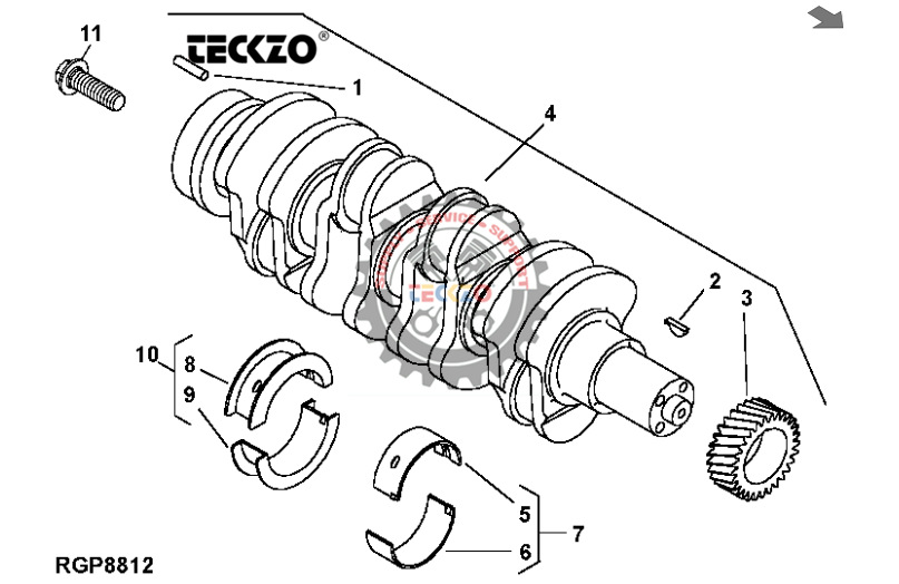 发动机配件6081 气门弹簧R91822适用于John Deere 约翰迪尔