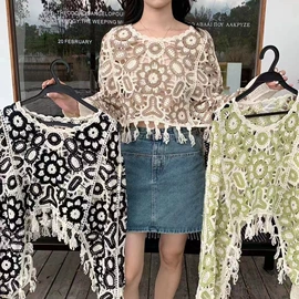 蕾丝衫雪纺衫;吊带背心;女式针织衫