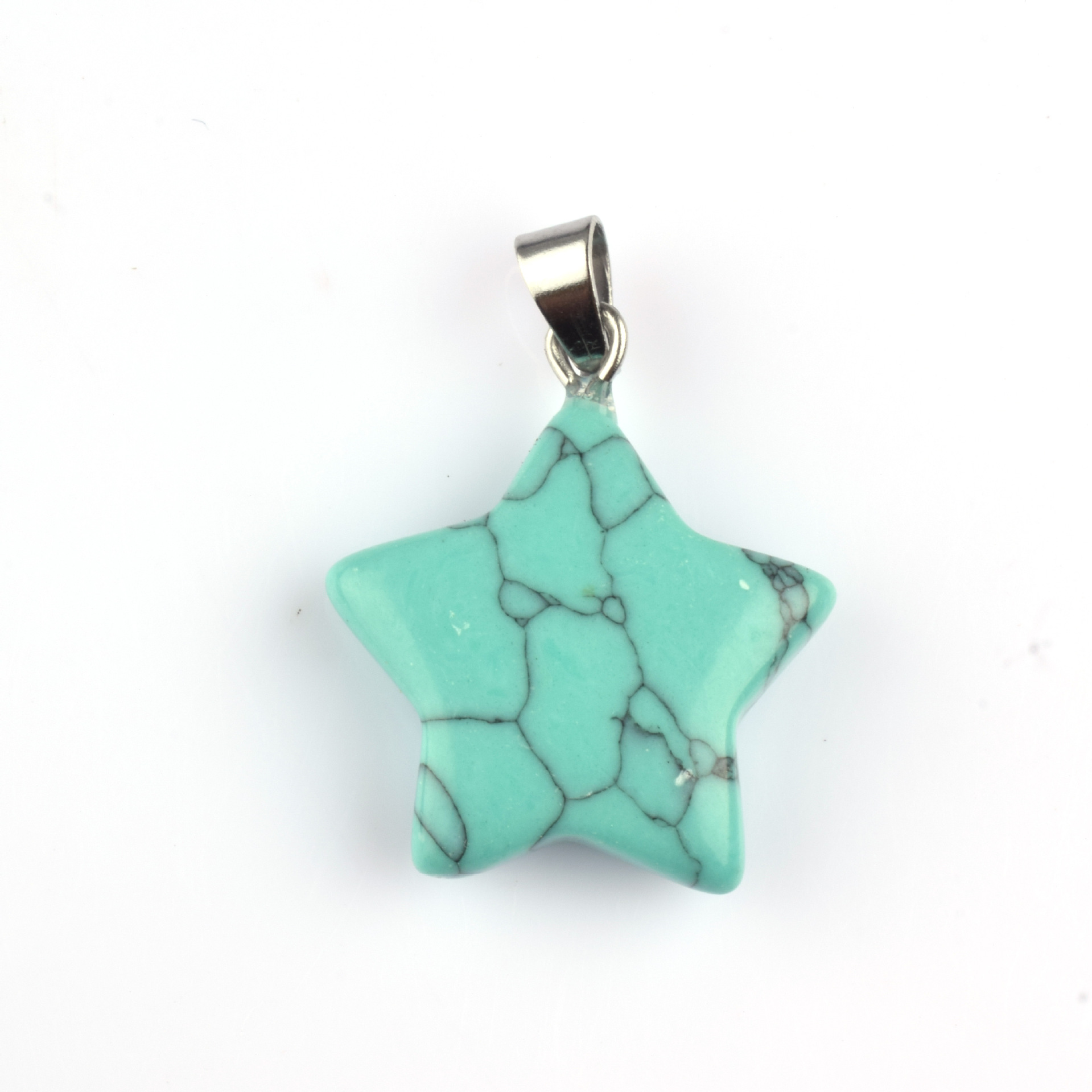 Colgante de piedra de estrella de color natural colgante de amatista de estrella de color pentagramas colgante de estrella de cielo colgante DIY joyas artículos