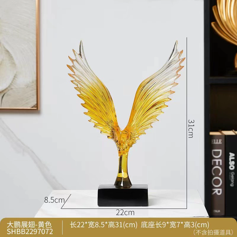 Новая прозрачная смола ремесла Dapeng расправляет крылья украшения дома