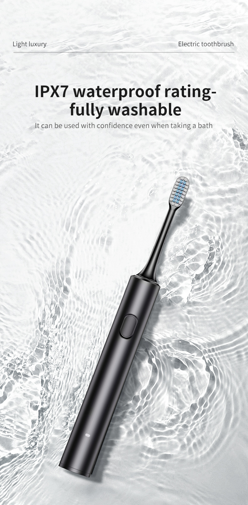 Brosse à dents électrique pour adultes – 5 modes, 30 000 à 39 999 vibrations/min, poils ultra-doux, autonomie de plus de 50 jours, chargement USB_voghion.com