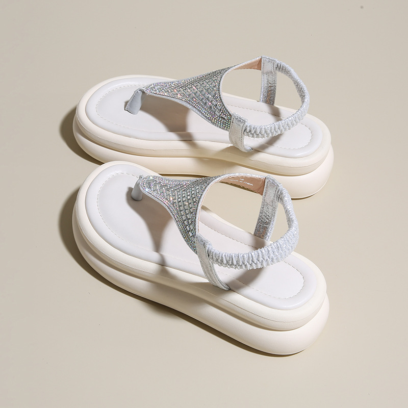 Sandali con punta piatta e strass Teh3812 per donna, estate 2025, design di alta moda all'aperto_voghion.com