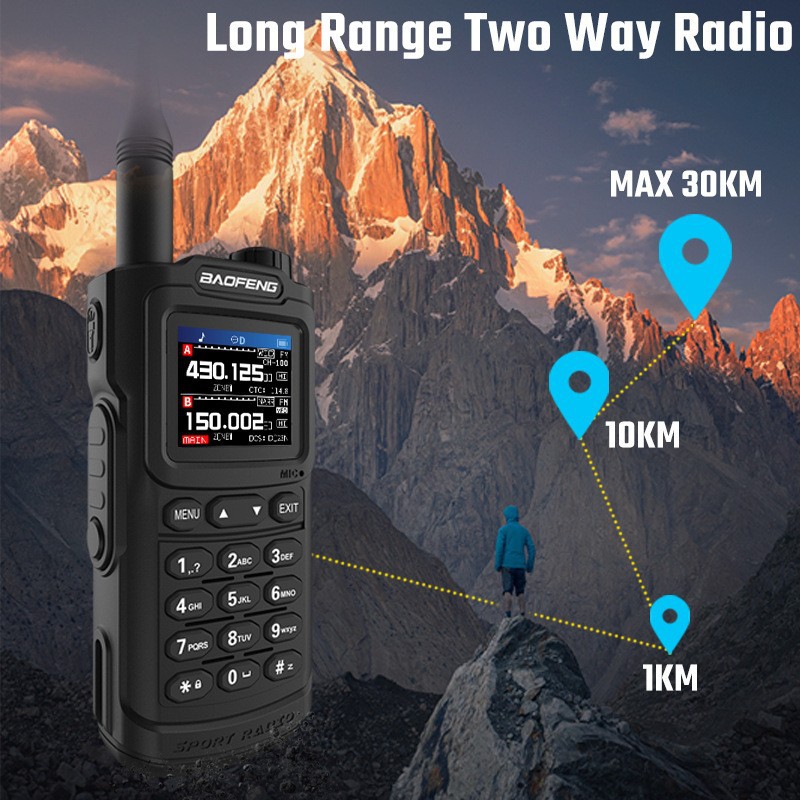 Baofeng UV20 intercomunicador de alta potencia al aire libre de larga distancia automático de frecuencia de menú chino UV FM multibanda