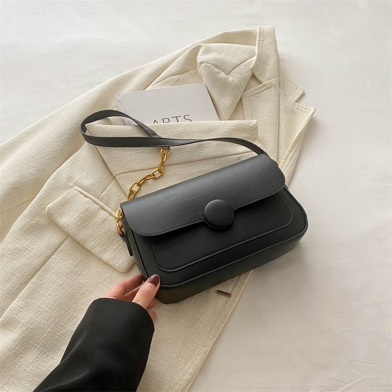 Bolsos de textura simple mujeres 2024 nueva moda cadena mochila bolso de hombro simple bolso cuadrado pequeño bolso de nicho