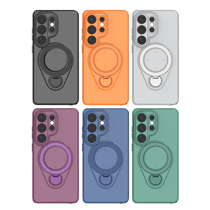 Cross-Border Applicable Samsung S26 Phone Case, Ring Shield Anti-Drop Magnetic Rotating Stand, Samsung Series Phone Protective Cover Cross-Border Applicable Samsung S26 Phone Case, Ring Shield Anti-Drop Magnetic Rotating Stand, Samsung Series Phone Protective Cover