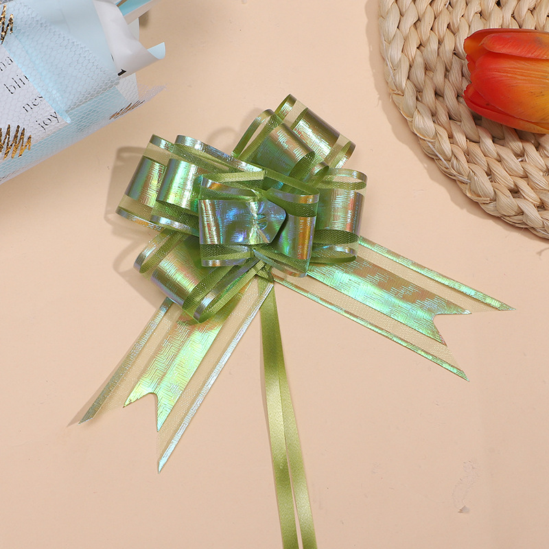 Nuevo medio 30 # hilo de nieve Iris flor dibujada a mano al por mayor brillante flash guirnalda cinta ventas directas de fábrica