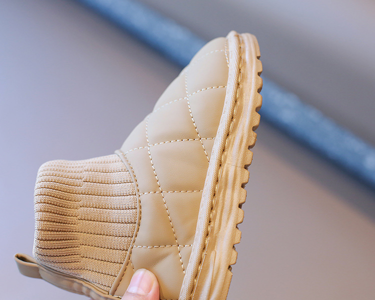 Cotone per ragazze invernali Snowy 2023 per bambini con calzini caldi per stivali corti da ragazzo e medi ispessiti_voghion.com