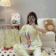 SOURCE Factory foreign trade summer big brand cartoon pajamas women's short sleeve + shorts + trousers three-piece home wear suit