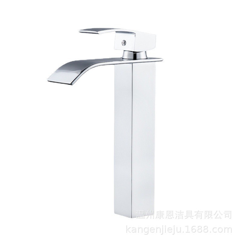 滝洗面器蛇口ホットとコールドシングルホール自己曲げ浴室カウンタートップ洗面器トイレ洗面用全銅ボディ蛇口|undefined