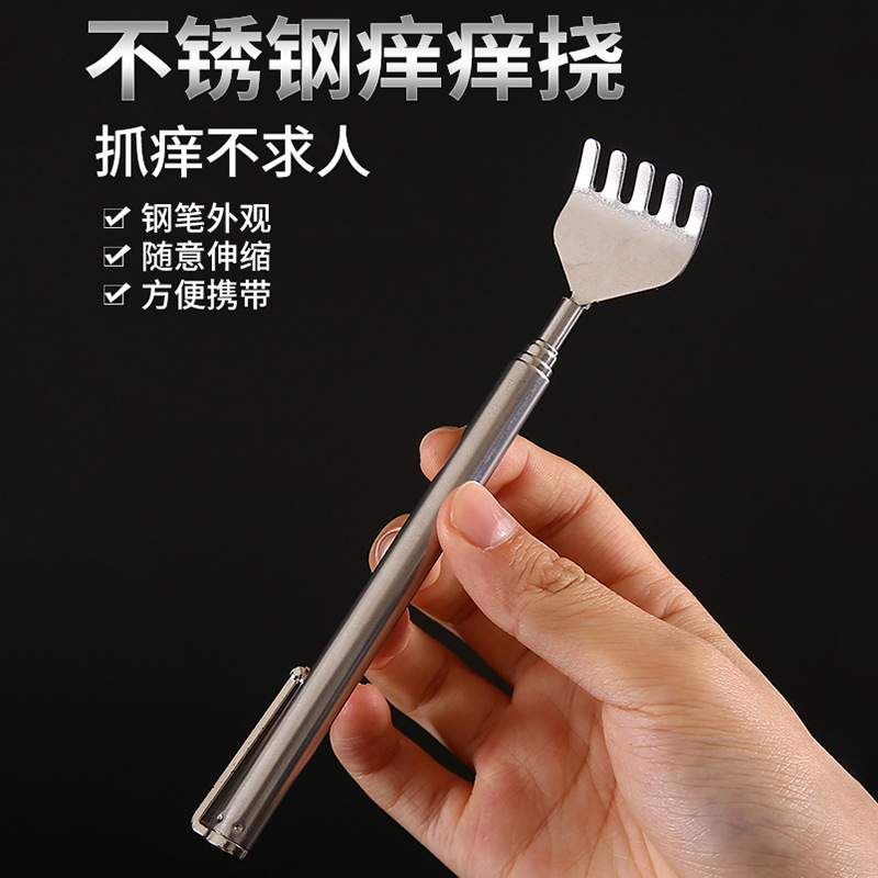 Pluma de hierro inoxidable retráctil sin pedir cosquillas