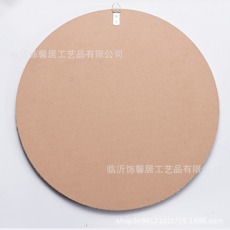 Retro Ronda espejo cosmético espejo de paja de la pared del pasillo sala de estar cuarto de baño de fondo colgante de pared espejo decorativo