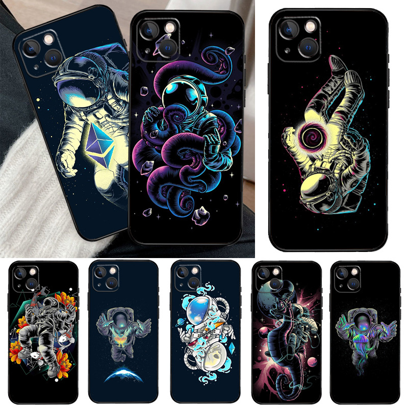 For Apple Phone Case Space Spaceman Art Case iPhone 13 12 Mini 11 Pro