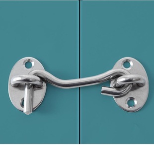 Door bolt latch door buckle buckle buckle lock door artifact non-perforated stainless steel sliding door holder padlock anti-theft