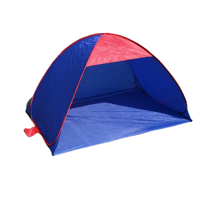 Tienda de playa para dos personas automática capa única forma “8” estructura de acero