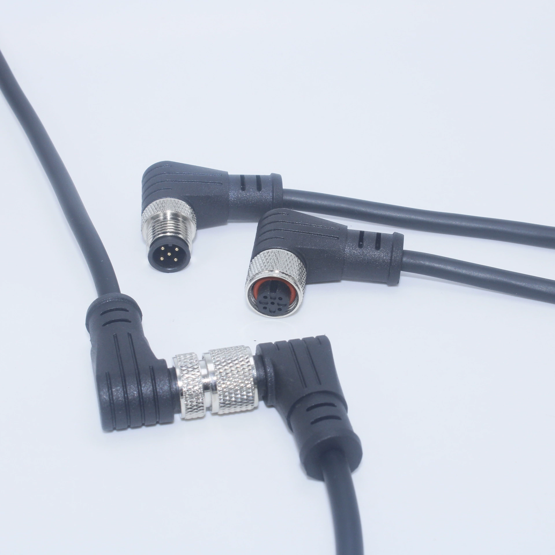Разъем M12 4 контакта, 5 отверстий, 8pin сенсор водонепроницаемое соединение Ethernet передача данных
