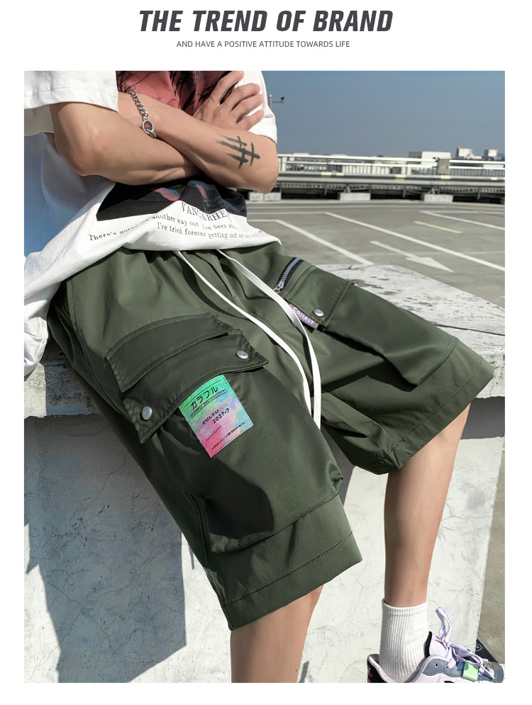 Men's Cargo Shorts Summer Casual Loose Fit Straight Leg Breathable Multi-Pocket Work Shorts Outdoor Sports_viptrois.com