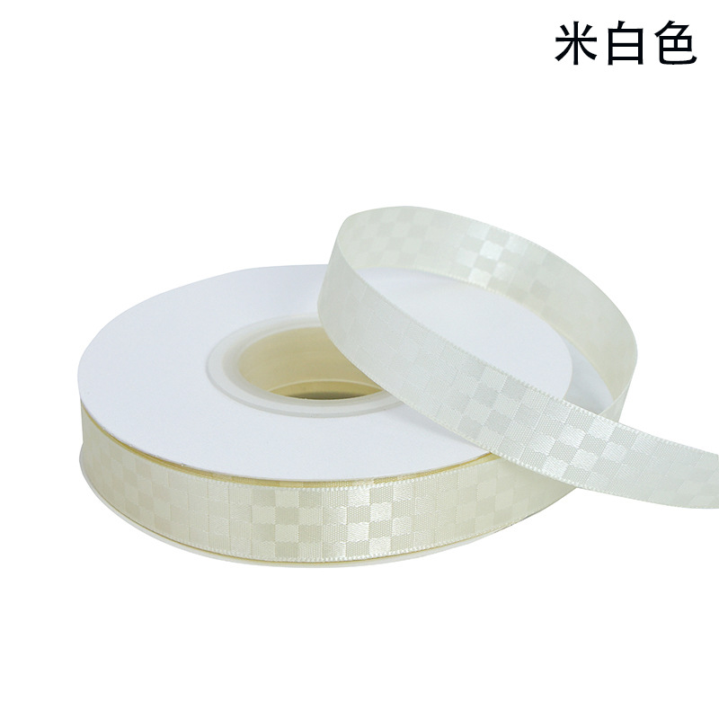 Cinta a cuadros con cinta a cuadros, caja de regalo de flores, embalaje, cinta de tela, lazo, cinta de bricolaje hecha a mano, personalización transfronteriza