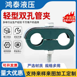 双孔小型塑料管夹尼龙管卡仪表管夹8字夹微型固定夹镀锌不锈钢