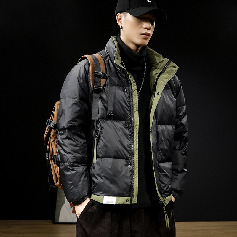 겨울 짧은 재킷 남자 2024 새로운 유행 브랜드 남자 자켓 겨울 두꺼운 남성면 패딩 재킷 유행