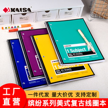 【工厂直营】凯萨美式小众三孔加厚线圈本笔记本学生易撕线本子