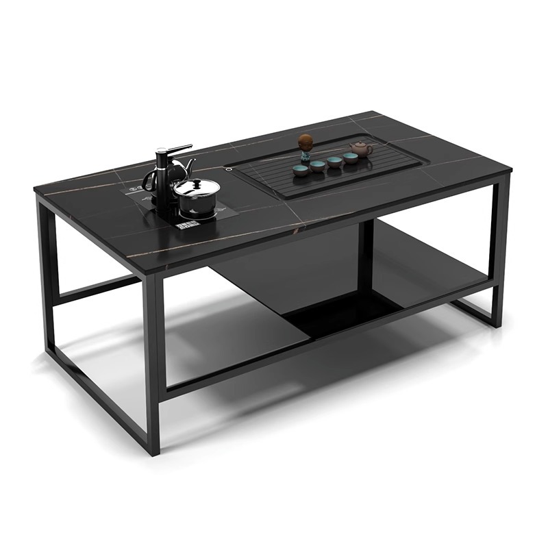 Rock placa Kung Fu mesa de té moderno minimalista Oficina sofá mesa de té combinación Luz de lujo Casa pequeño apartamento