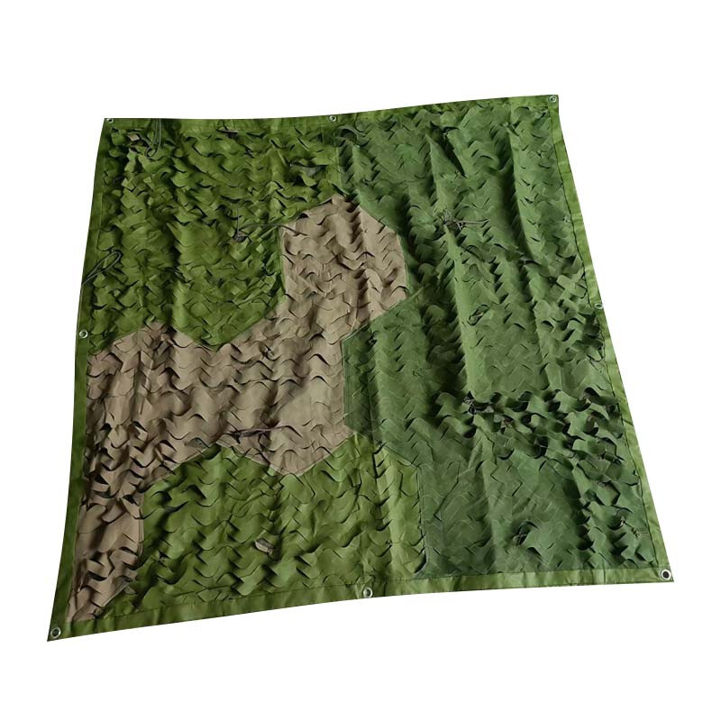 210D woodland type optical three-color camouflage net with mesh fabric, price per square meter