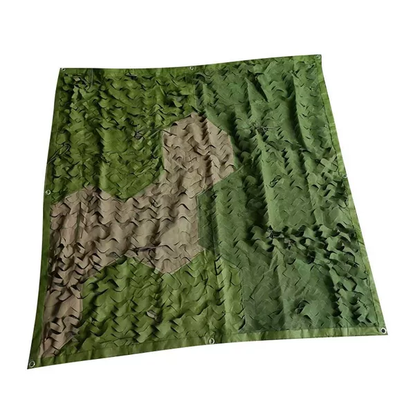 210D woodland type optical three-color camouflage net with mesh fabric, price per square meter