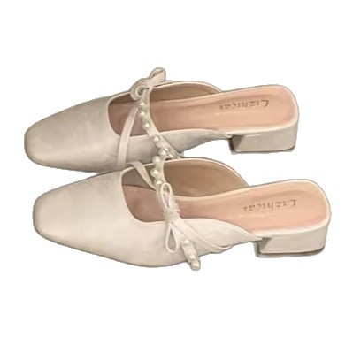 2026 zapatillas de perlas francesas para mujeres nuevas zapatillas de verano con zapatillas de falda para usar sandalias de hadas image 5