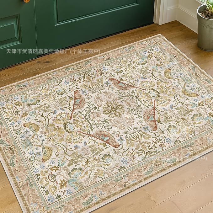 Cross-Border Amazon Bathroom Floor Mat, Retro Style, Wear-Resistant, Dirt-Resistant, Easy to Maintain, Entry Door Mat, Household Floor Mat