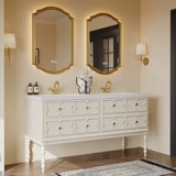 Французский ретро-дубовый шкаф комбинированный напольный напольный шкаф для раковины раковина раковина