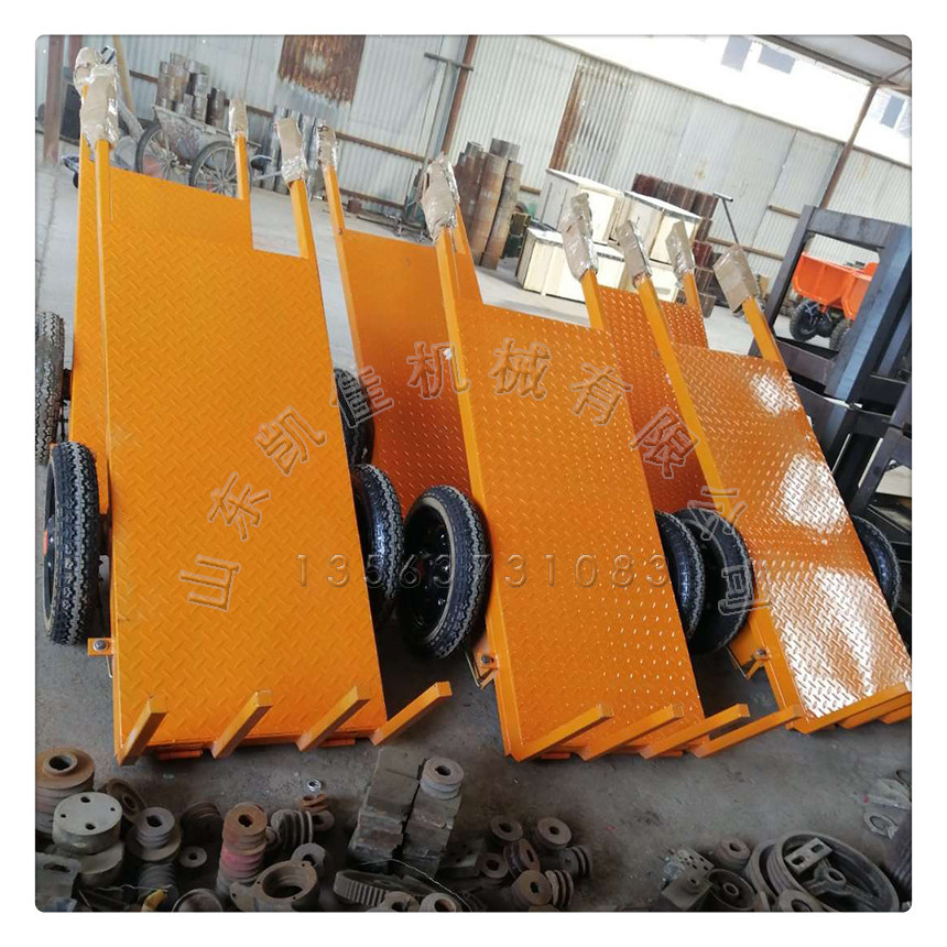 平板两轮运输车手推式小型电动平板车 砖厂平板三轮车 电动拉砖车