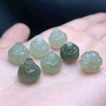 天然青海料和田玉吊坠 DIY小南瓜挂件配件 手链饰品配饰 厂家批发