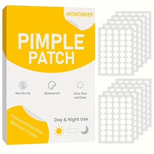 Cross-Border Exclusive Supply of Full English Version of Hydrocolloid Acne Patches, Facial Acne Patches, 400Pcs Acne Patches